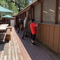 Karen painting dining hall