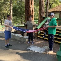 Folding the flag